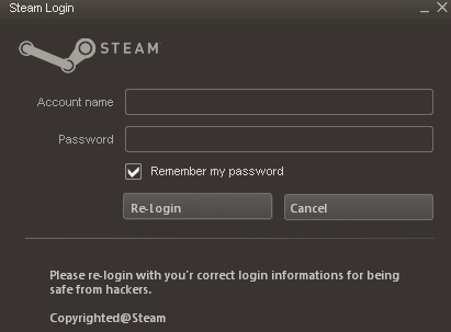 Fake Steam Login