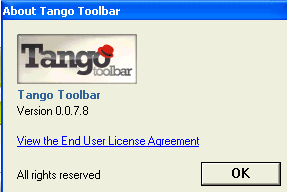 Tango Toolbar About Box